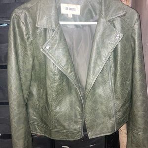 Green Leather Jacket from Steve Madden